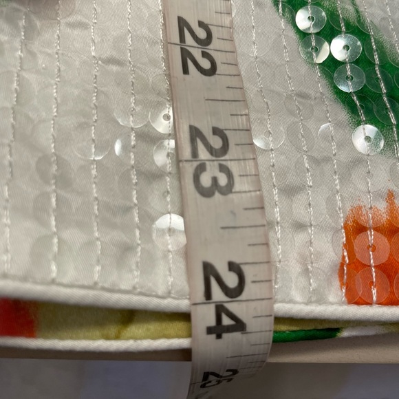 Chico’s Sequined Floral Zip Up Jacket Sz 14 NEW - Picture 7 of 8